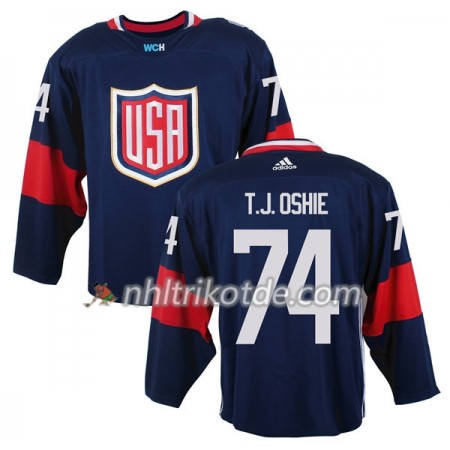 USA Trikot T.J. Oshie 74 2016 World Cup Blau Premier - Herren